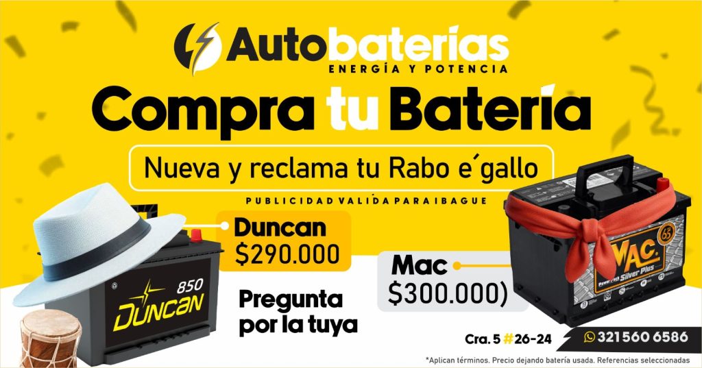 Autobaterías PROMO junio baterías Ibagué