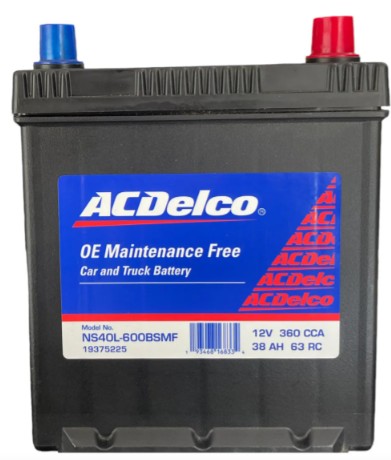 BATERIA ACDELCO NS40L 600 RED LINE